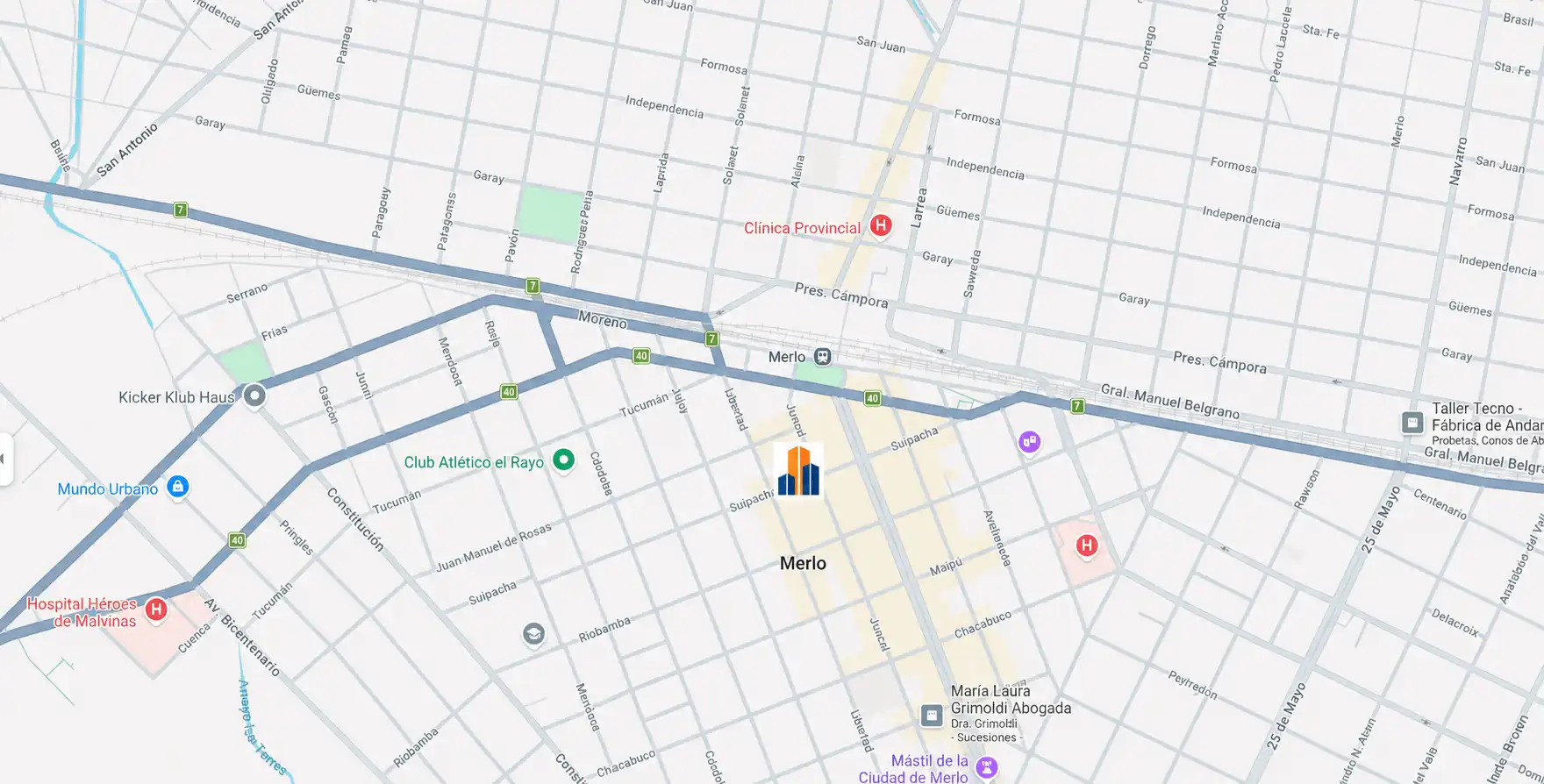 Ubicación de Scarabel Propiedades en Juncal 686, Merlo
